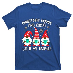 Christmas Movies With My Gnomies African American Gnome Cute Gift T-Shirt