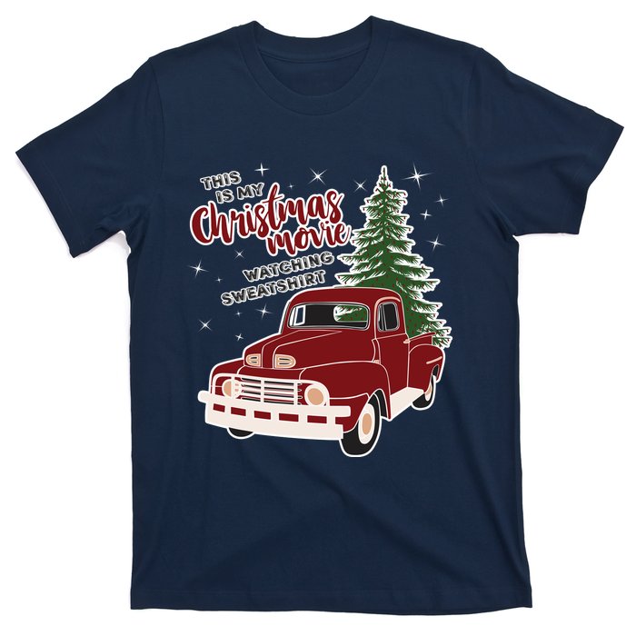 Christmas Movie Watching Hoodie for Adults, Vintage Truck T-Shirt