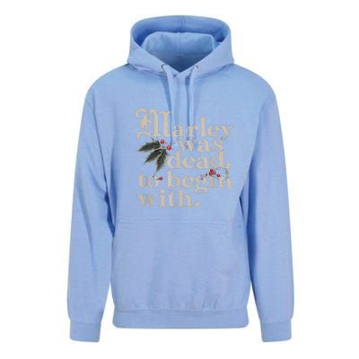 Christmas Marley Was Dead To Begin With Funny Quote Gift Unisex Surf Hoodie