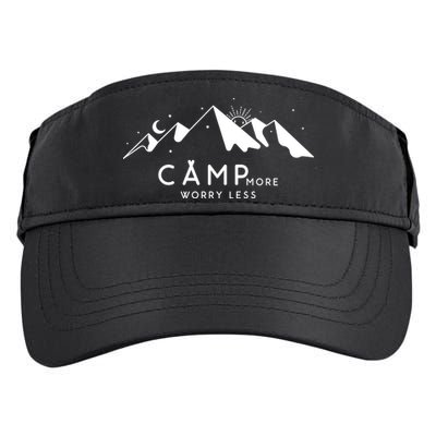 Camp More Worry Less Mountain Nature Adult Drive Performance Visor