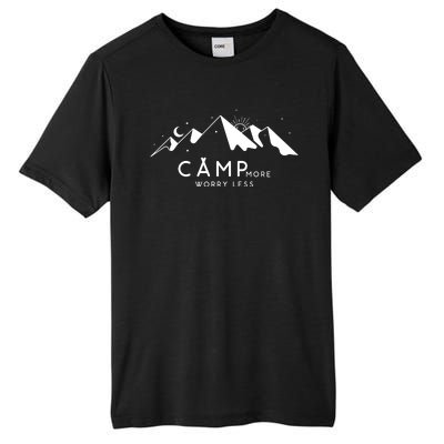 Camp More Worry Less Mountain Nature Tall Fusion ChromaSoft Performance T-Shirt