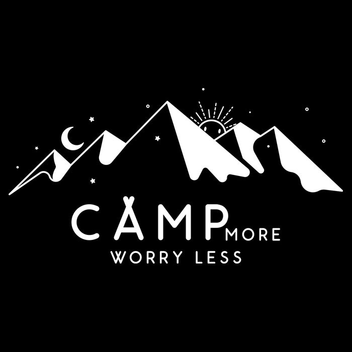 Camp More Worry Less Mountain Nature Flatbill Hat