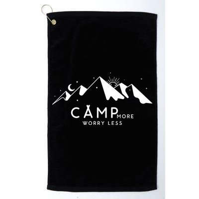 Camp More Worry Less Mountain Nature Golf Towel