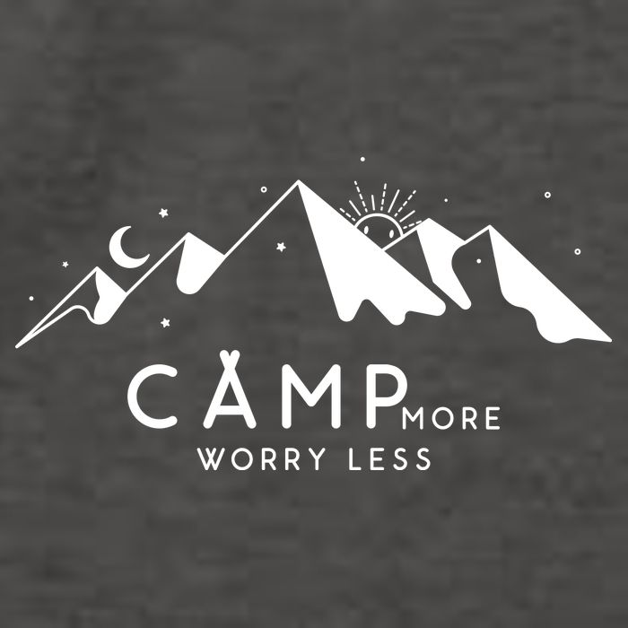 Camp More Worry Less Mountain Nature Vector Backpack