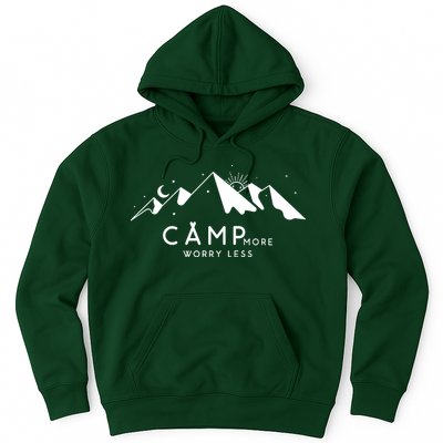 Camp More Worry Less Mountain Nature Hoodie