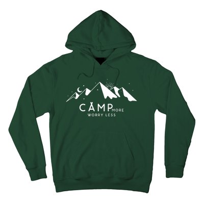 Camp More Worry Less Mountain Nature Hoodie