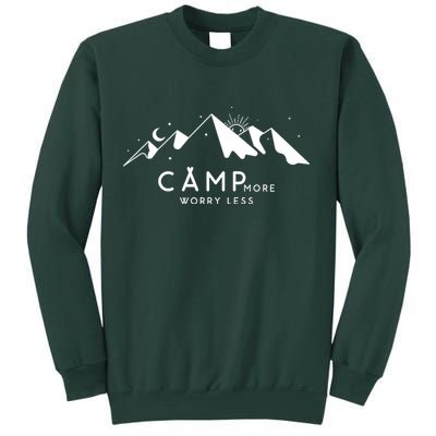 Camp More Worry Less Mountain Nature Sweatshirt