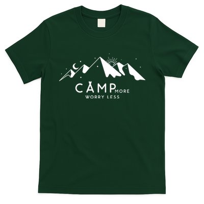 Camp More Worry Less Mountain Nature T-Shirt