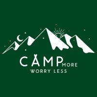 Camp More Worry Less Mountain Nature Button