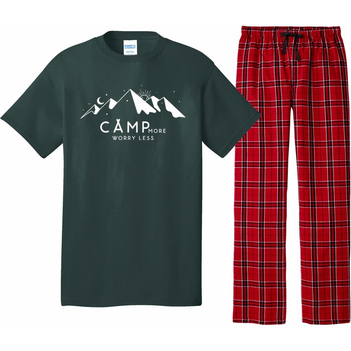 Camp More Worry Less Mountain Nature Pajama Set