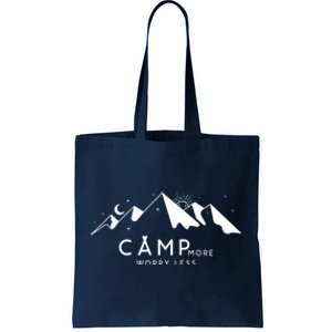 Camp More Worry Less Mountain Nature Tote Bag