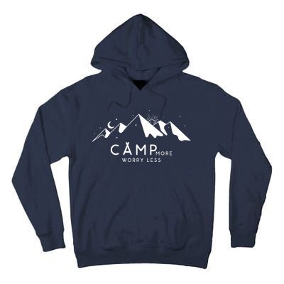 Camp More Worry Less Mountain Nature Tall Hoodie