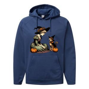 Cat Mom Witch Pumpkin Cat Halloween Women Halloween Performance Fleece Hoodie