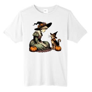 Cat Mom Witch Pumpkin Cat Halloween Women Halloween Tall Fusion ChromaSoft Performance T-Shirt