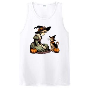 Cat Mom Witch Pumpkin Cat Halloween Women Halloween PosiCharge Competitor Tank