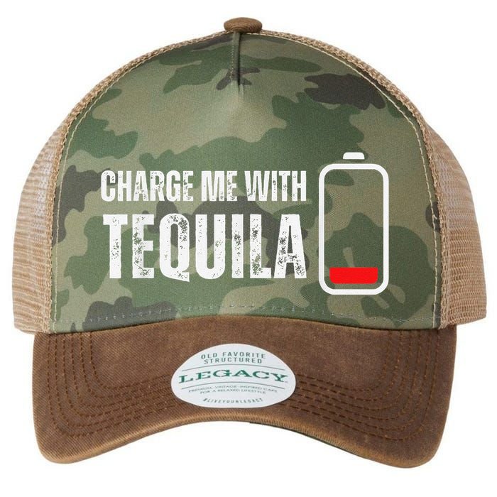 Charge Me With Tequila Funny Tequila Drinking Lover Legacy Tie Dye Trucker Hat