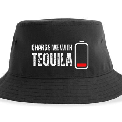 Charge Me With Tequila Funny Tequila Drinking Lover Sustainable Bucket Hat