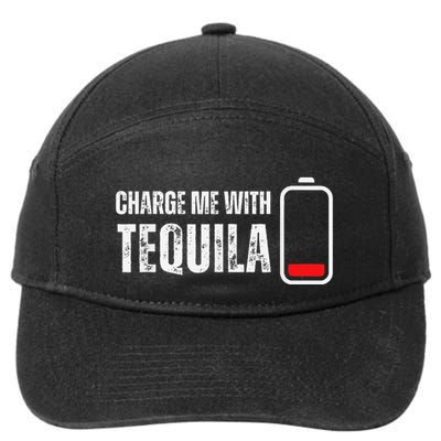 Charge Me With Tequila Funny Tequila Drinking Lover 7-Panel Snapback Hat