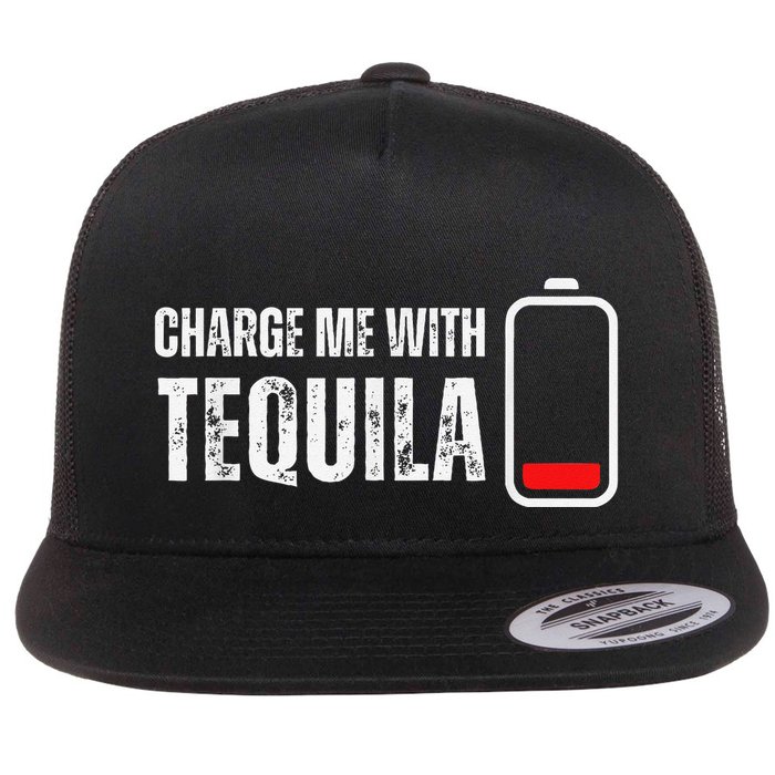 Charge Me With Tequila Funny Tequila Drinking Lover Flatbill Hat
