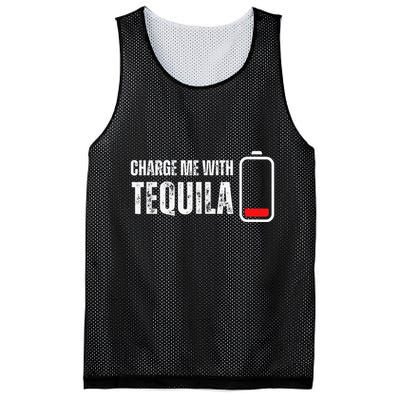 Charge Me With Tequila Funny Tequila Drinking Lover Mesh Reversible Basketball Jersey Tank