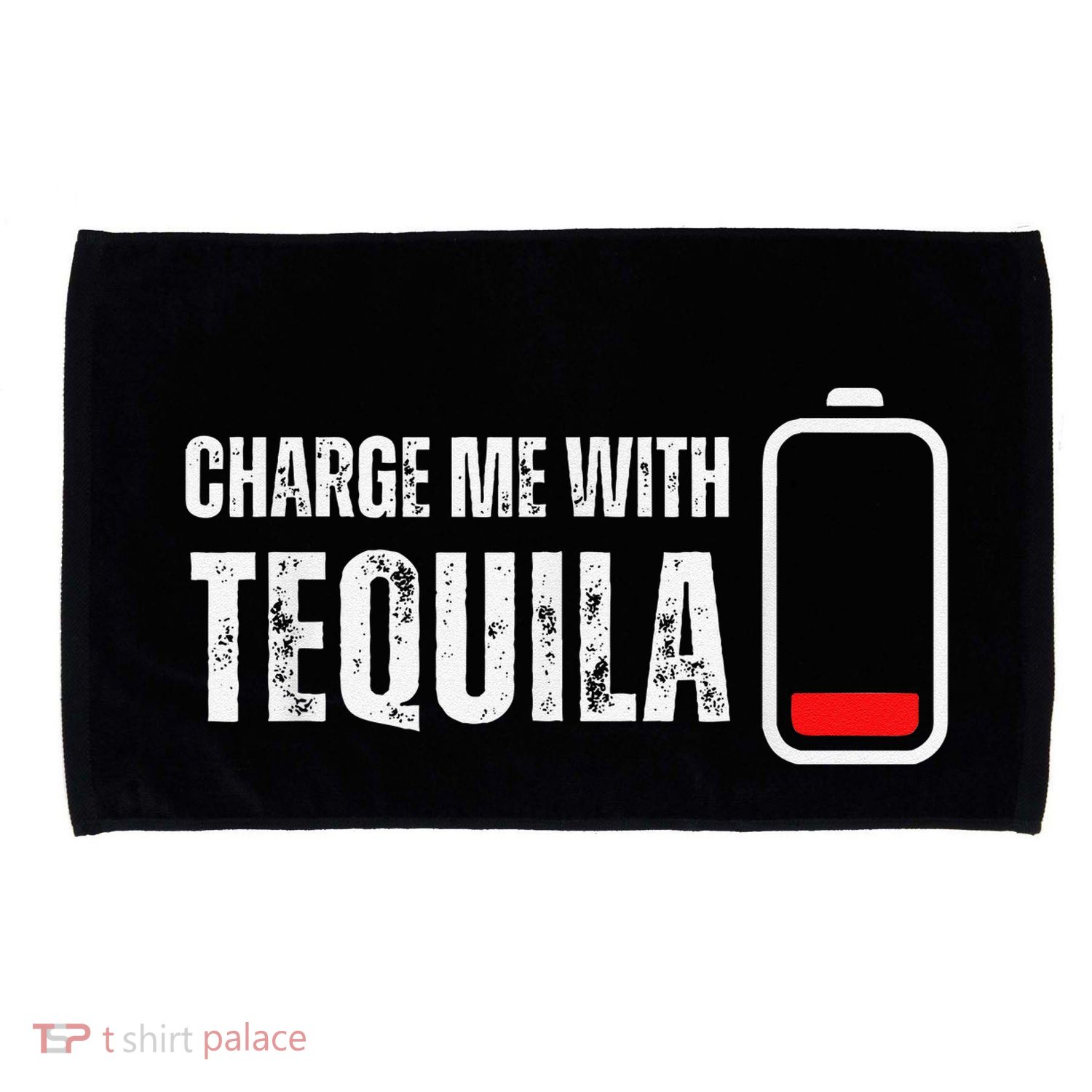Charge Me With Tequila Funny Tequila Drinking Lover Microfiber Hand Towel