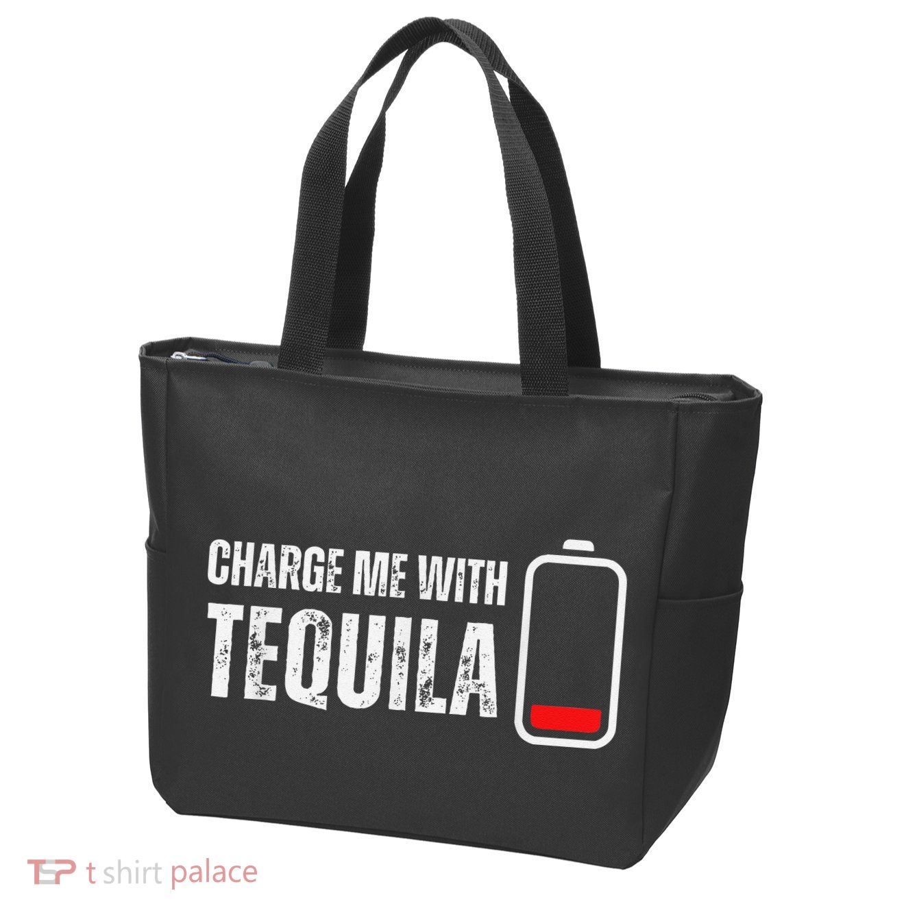 Charge Me With Tequila Funny Tequila Drinking Lover Zip Tote Bag