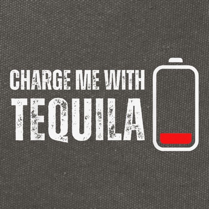 Charge Me With Tequila Funny Tequila Drinking Lover Cotton Canvas Backpack