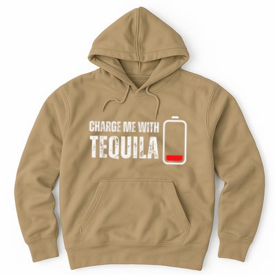 Charge Me With Tequila Funny Tequila Drinking Lover Hoodie