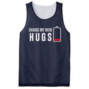 Charge Me With Hugs Funny Hug Lover Mesh Reversible Basketball Jersey Tank