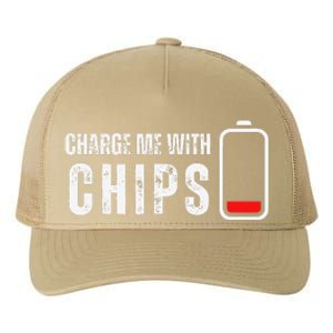 Charge Me With Chips Funny Snacks Chips Lover Yupoong Adult 5-Panel Trucker Hat