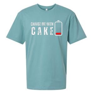 Charge Me With Cake Funny Cake Sweets Lover Sueded Cloud Jersey T-Shirt