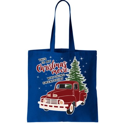 Christmas Movie Watching Gift For Adults Vintage Truck Tote Bag