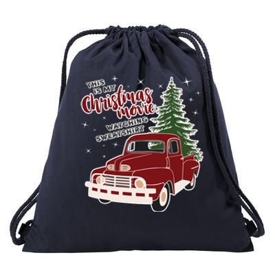 Christmas Movie Watching Gift For Adults Vintage Truck Drawstring Bag