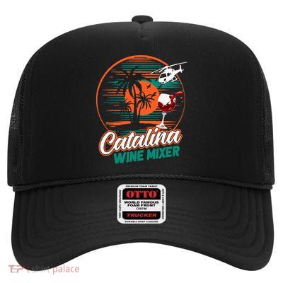 Ca.Talina Mixer Wine High Crown Mesh Back Trucker Hat