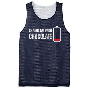 Charge Me With Chocolate Funny Chocolate Lover Mesh Reversible Basketball Jersey Tank