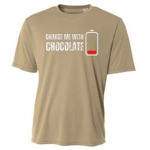 Charge Me With Chocolate Funny Chocolate Lover Cooling Performance Crew T-Shirt