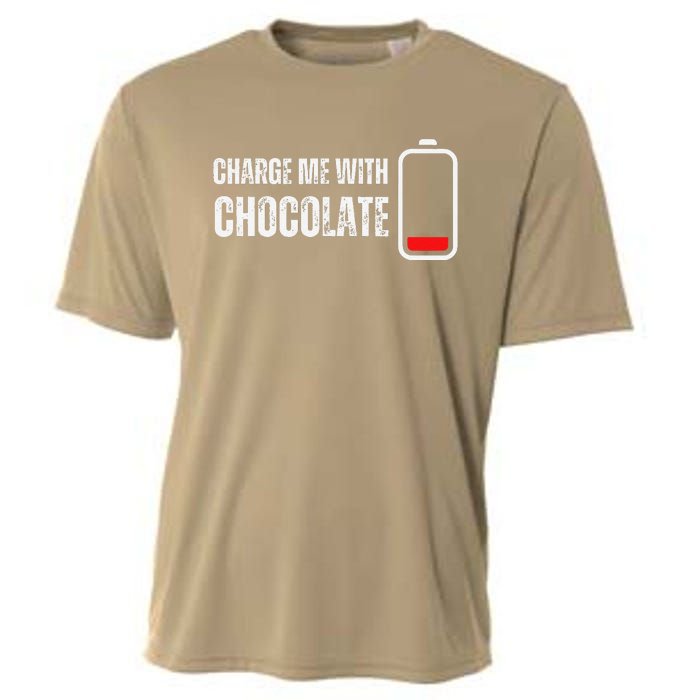 Charge Me With Chocolate Funny Chocolate Lover Cooling Performance Crew T-Shirt