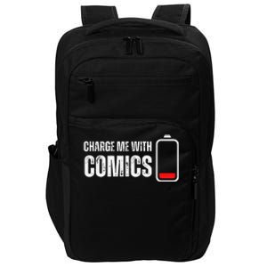 Charge Me With Comics Funny Comic Lover Impact Tech Backpack