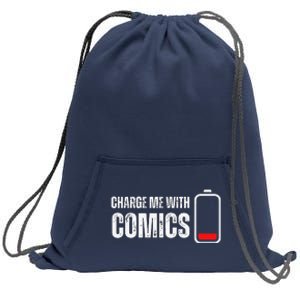 Charge Me With Comics Funny Comic Lover Sweatshirt Cinch Pack Bag