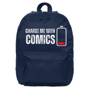 Charge Me With Comics Funny Comic Lover 16 in Basic Backpack