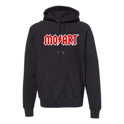 Classical Music Wolfgang Amadeus Mozart Music Hard Rock Logo Premium Hoodie