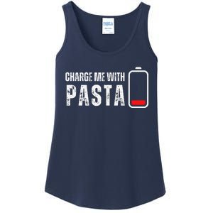 Charge Me With Pasta Funny Noodle Spaghetti Lover Ladies Essential Tank