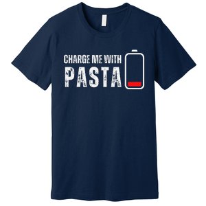 Charge Me With Pasta Funny Noodle Spaghetti Lover Premium T-Shirt