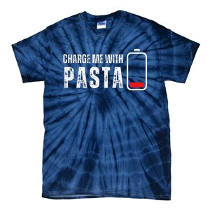 Charge Me With Pasta Funny Noodle Spaghetti Lover Tie-Dye T-Shirt