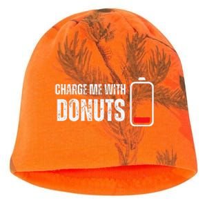 Charge Me With Donuts Funny Sweets Donut Lover Kati - Camo Knit Beanie