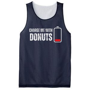 Charge Me With Donuts Funny Sweets Donut Lover Mesh Reversible Basketball Jersey Tank