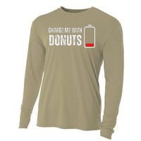 Charge Me With Donuts Funny Sweets Donut Lover Cooling Performance Long Sleeve Crew