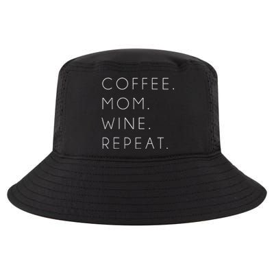 Coffee Mom Wine Repeat Funny Cute Mother's Day Gift Cool Comfort Performance Bucket Hat