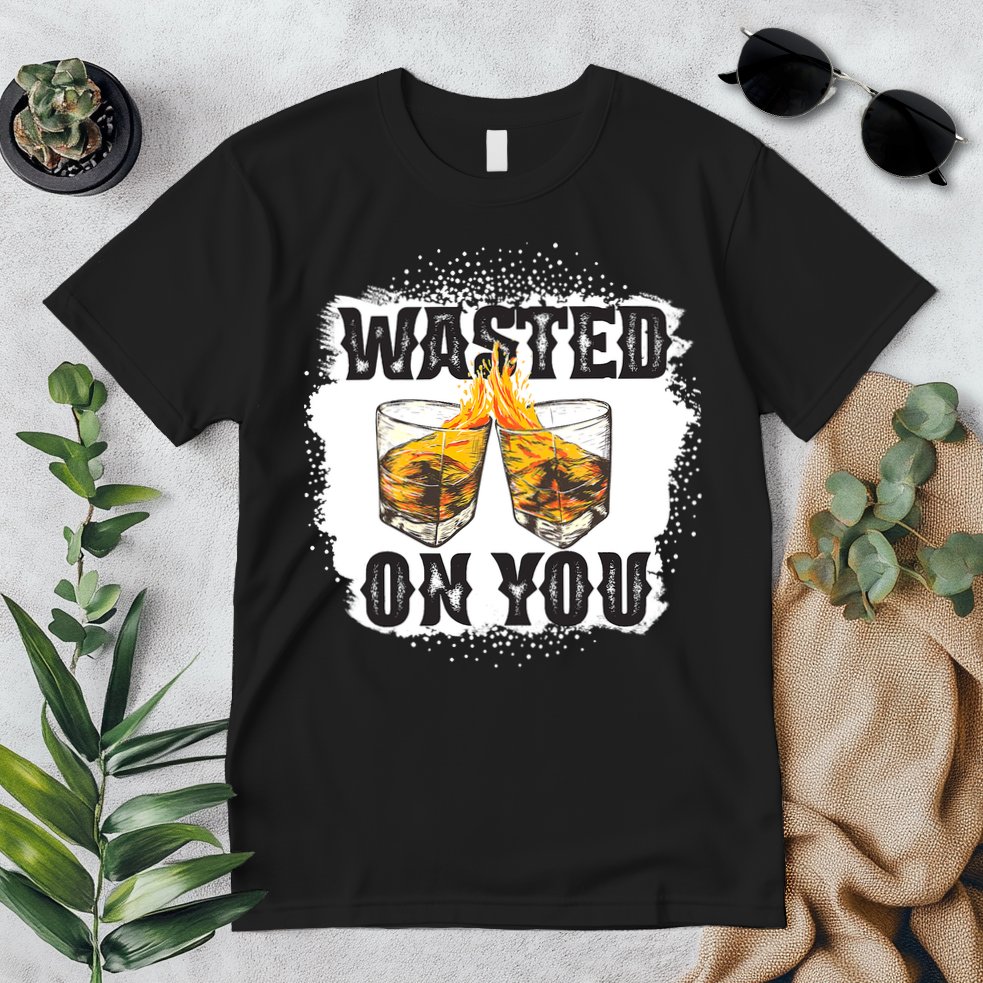 Country Music Western Whiskey Bleached Cowboy Premium T-Shirt