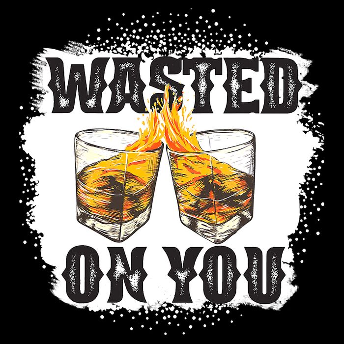 Country Music Western Whiskey Bleached Cowboy Women's V-Neck T-Shirt